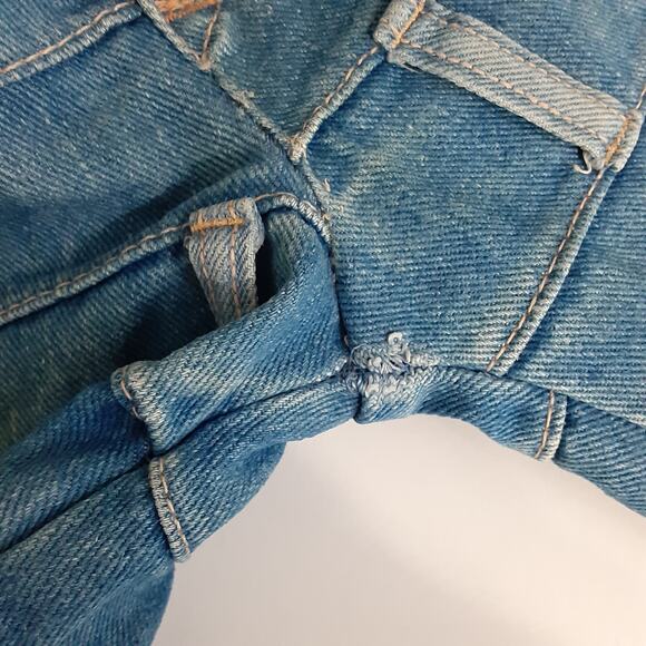 Vintage French Toast Patchwork Denim Belt Loop Stacked Jeans Kids 4S Custom Rare - Picture 11 of 14